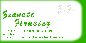 zsanett firneisz business card